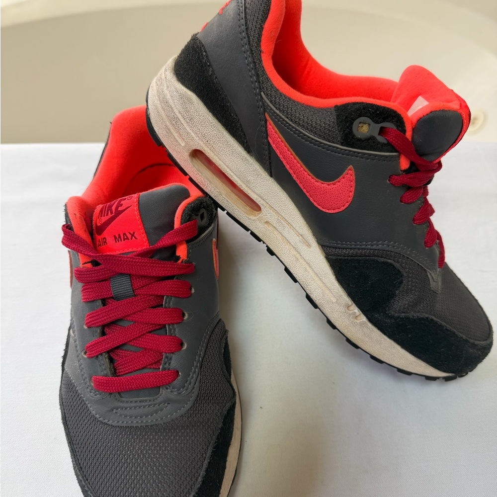 Nike Kids Air Max Sneakers - Dark Gray & Red